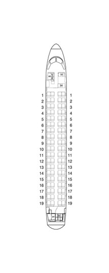 Kabinenaufteilung E170 Kabinenaufteilung E170